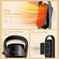 Chauffage électrique portable à commande à distance avec certificat KC CE FCC ETL, 2000 W, ventilateur de chauffage PTC, chauffage en céramique électrique pour la maison