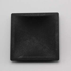 Assiette carrée en plastique texturé, petit plat carré givré avec finition mate, plateau de service pour assaisonnements pour restaurant - Product Image 1