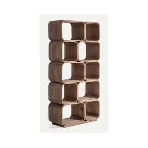 Estantería de madera hecha a mano, duradera, moderna, de varios niveles, para exhibir libros, artículos decorativos y almacenamiento. - Product Image 4