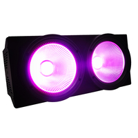 SHEHDS 200W RGBWA UV COB Par Light 6IN1 DMX512 2 Yeux LED Stgae Light pour Théâtre