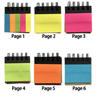 Carnet miniature à couverture rigide en papier kraft, cadeau publicitaire, logo personnalisé, reliure spirale, bloc-notes autocollant assorti