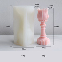 Moules en silicone 100% tulipe de luxe, réutilisables, antiadhésifs, résistants à la chaleur, écologiques pour la fabrication de bougies artisanales, gâteaux, outils de pâtisserie