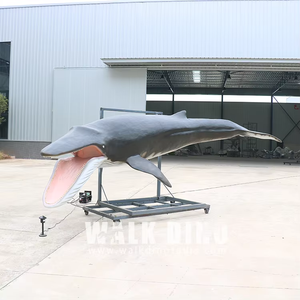 Baleia jubarte animatrônica: criatura gigante do oceano em movimento com efeitos sonoros e de luz para átrios do aquário e shopping center - Product Image 2