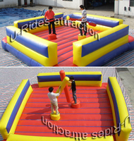 Bâton de combat gonflable de jeu de joute d'arène de duel de gladiateur de sport interactif pour le parc de ville