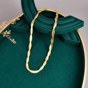 Nuova collana girocollo a catena di serpente in acciaio inossidabile di lusso da donna intrecciata con placcatura in oro gioielli in stile regalo carino - Product Image 2