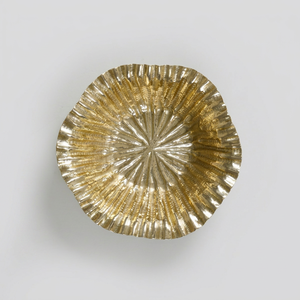 Bol en métal luxueux fait main, écologique et durable, finition dorée polie, style glamour, vaisselle décorative, centre de table - Product Image 1