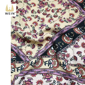 WI-B17-98486 Screen print national design soft dobby georgette crepe fabric for garment materials