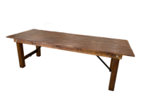 Tables pliantes de ferme en bois massif, style moderne, vente chaude, pour mariage, banquet, événements, utilisation en extérieur