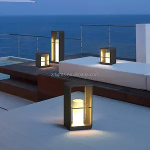 Modern Minimalist tasarım güneş LED açık Yard ışıkları AC 220V 5W 7W su geçirmez bahçe lambası peyzaj aydınlatma için otel