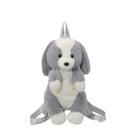 Sac à dos en peluche chien ODM, super doux, grande capacité, unisexe, pour l'école, rembourré en coton PP