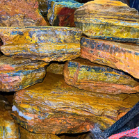 Batu mentah Pietersite alami, batu piretersite kuning kualitas tinggi digunakan untuk dekorasi