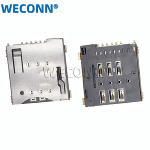 Manufacturer Supplier 1.5H PUSH type Micro sim card connector adapter 4g smart card reaer connector for wifi router with detect