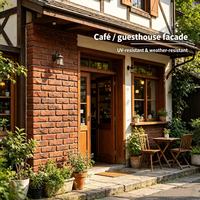 Künstlicher Stein Rotbraune Faux-Ziegel 3D-Textur Leichtgewichtig für Café-Gästehaus-Fassade und Wohnzimmer-TV-Akzentwand