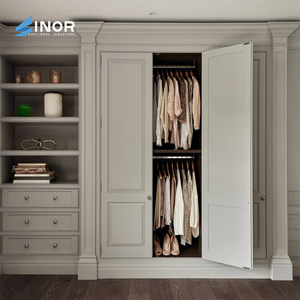 Narrow Solid Wood Storage Wardrobe Freestanding Slim Design Waterproof Wooden <b>Frame</b> Perfect for Small Bedroom Room - Product Image 6
