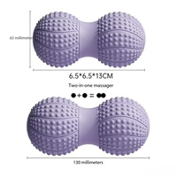 Kit de balles de massage à picots en TPE, comprenant une balle cacahuète et une balle de lacrosse, pour le yoga, le fitness et le soulagement des douleurs musculaires du cou, du dos et des pieds