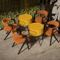 Fauteuil contemporain minimaliste avec pieds en V inversé, dossier rembourré en bois massif, idéal pour l'hôtellerie de luxe, les restaurants et les espaces contractuels.