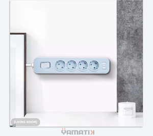 Multiprise NOVA série 2026, nouvelle conception, 16A 4000W, interrupteur de protection contre les surcharges, protection contre les surtensions, coque de prévention des incendies pour la maison et le bureau - Product Image 4