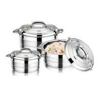 Ensemble de casseroles isothermes en acier inoxydable, chauffe-plats, boîte à lunch isotherme double couche en plastique et acier