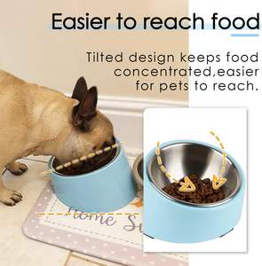 Mangkuk pemberi makan hewan peliharaan, mangkuk miring 15 ° untuk anjing dan kucing sudut miring <span class=keywords><strong>M</strong></span>/1 - Product Image 4