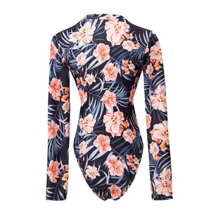 Custom Large Size Beautiful Rash Guard Cheap Anti UV <strong>Surfing</strong> Shirts Full <strong>Print</strong> One Piece Women Sublimation Breathable Rash Guard - Product Image 2