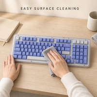 Clavier de jeu K98M à échange à chaud, clavier mécanique sans fil Bluetooth rétroéclairé avec interrupteurs marbre, USB Type-C pour configuration de bureau