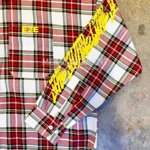 Chemise à carreaux boutonnée pour homme, 100 % coton, manches longues, imprimé en relief, confortable, qualité supérieure, vente en gros OEM personnalisée - Product Image 6