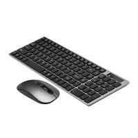 Ensemble clavier et souris de jeu sans fil portable avec rétroéclairage RVB 110 touches, capteur optique 1600 DPI, accessoires informatiques rechargeables