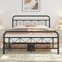 Cadre de lit en métal King Size, en acier inoxydable, lit en tôle, lit simple pour chambre à coucher ou mobilier de chambre à coucher en plein air