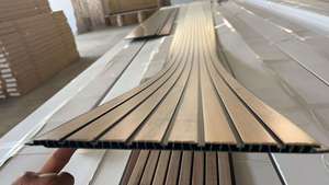 Tấm ốp tường PVC vân sóng Golden Line, chống ẩm, chống cháy, trang trí nội thất cho khách sạn - Product Image 2