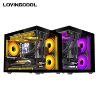 Lovingcool 2026 High Quality ATX RGB Gaming PC Desktop Computer Most Popular CPU Case with RGB Fans Game Chassis Towers Cabinet