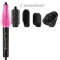 Pengering Rambut Cepat 5 in 1 Air Styler Termokromik, Catokan Rambut Ionik, Pengering Rambut Berkecepatan Tinggi, Sikat Pengering Rambut dengan Fitur Auto Curl untuk Wanita