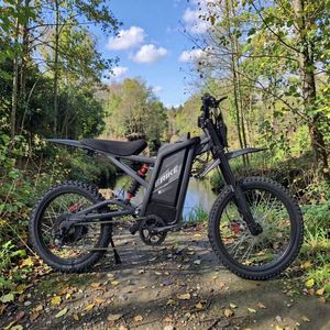 Vélo de montagne électrique en alliage d'aluminium noir 48V30AH, vélo tout-terrain, suspension intégrale, frein à disque hydraulique - Product Image 5