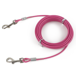 3M/5M/6M durevole legatura per cani fuori cavo a prova di masticazione forte all'aperto Picnic a doppia testa uno-due filo filo cane pila bullone guinzaglio cane - Product Image 3