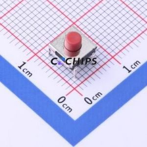 TS-KG057-BB43F Tactile Switch Through hole Component (THT) Switch Single Pole Single Throw Round Button 2.5N Through Hole - Product Image 1