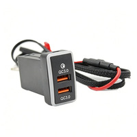 Chargeur de voiture double USB intelligent à charge rapide QC3.0 pour Honda Odyssey 2006-2008