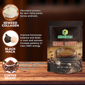 OEM/ODM Poudre de café instantané au maca noir et au collagène, stimulant d'énergie, de libido et de résistance, équilibre hormonal pour les amateurs de sport - Product Image 2