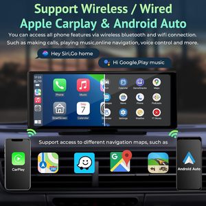 2K inalámbrico <span class=keywords><strong>Apple</strong></span> 10,26 "coche portátil CarPlay Android Auto FM pantalla táctil Radio receptor coche estéreo GPS cámara de respaldo - Product Image 5