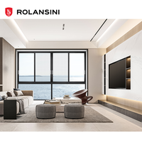 Ventanas Corredizas de Aluminio Insonorizadas Delgadas con Certificación AS2047 de Rolansini, Ventana Corrediza de Vidrio Templado con Doble Acristalamiento