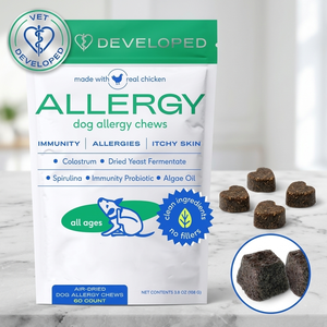 Allergie d'usine et probiotiques immunitaires chiens prébiotiques santé peau et manteau mâche doux quotidien <span class=keywords><strong>pour</strong></span> intestin digestif supplément naturel <span class=keywords><strong>pour</strong></span> animaux de compagnie - Product Image 1