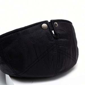 Autumn Winter Down Warm Ivy Hat <b>Men</b> Simple Quilted Beret Hat Retro Casual <b>Cap</b> Thickened Peaky <b>Caps</b> - Product Image 4