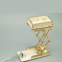 Plataforma Elevadora Hidráulica DIY de Madera, STEM, para Estudiantes, Experimentos Escolares, Invención, Experimento Científico, Juguetes Modelo, Ecológicos
