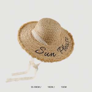 Nueva Colección Sombrero de Sol de Papel para Mujer, Estilo Casual, para Viajes y Negocios, con Ala Ancha, para Playa de Verano - Product Image 5