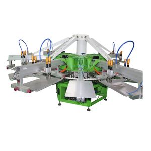 Imprimante sérigraphique automatique multicolore 6 couleurs 14 stations pour l'industrie du textile, des vêtements et des tissus, avec composants PLC et moteur - Product Image 2