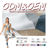 Tissu jersey imprimé en bambou et élasthanne pour vêtements de sport d'été, idéal pour les fabricants de vêtements, toucher rafraîchissant