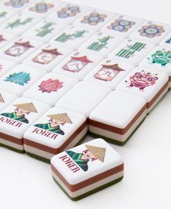 Modèle personnalisé 179 – Jeu de Mahjong et de <span class=keywords><strong>Poker</strong></span> en acrylique américain vert jade à 3 niveaux, pliable, de luxe, moderne, résistant à l'eau, portable, pour <span class=keywords><strong>casino</strong></span> - Product Image 2