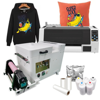 Imprimante DTF automatique fournie avec tête d'impression XP600 de 33 cm de large pour rouleaux de T-shirts A3 A4 pour impression DTF directe sur vêtement