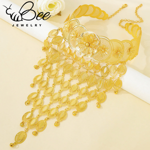 Magnífico Collar Largo con Borlas en Forma de Girasol, Estilo Medio Oriente, de Alta Gama, para Mujer, Ideal para Bodas y Fiestas - Product Image 3