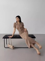 Robe de soirée décontractée pour femme, à manches courtes, longueur genou, taille haute, respirante, asymétrique noire, crochetée, sexy, unie