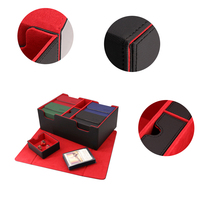 UGP-400 Nouvelle Arrivée Boîte de Rangement Premium en Cuir PU pour Cartes de Jeu avec Couvercle Amovible 400+ pour Matériaux Industriels en Velours