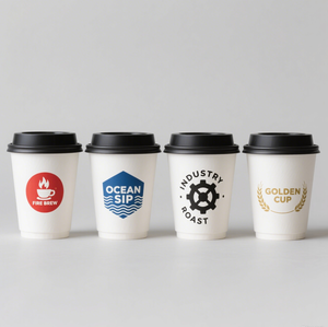 Bicchieri di Carta a Doppia Parete di Alta Qualità per Bevande Calde e Fredde, Biodegradabili, per Amanti del Caffè, Feste e Attività Commerciali - Product Image 3